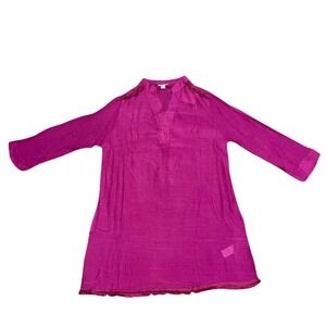 LuLaRoe Womens Top Size 3XL Resort Coastal Tunic Magenta Pink Swim Cover Up NWT
